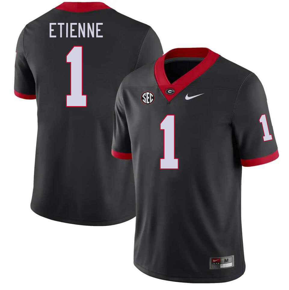 Men #1 Trevor Etienne Georgia Bulldogs College Football Jerseys Stitched-Black